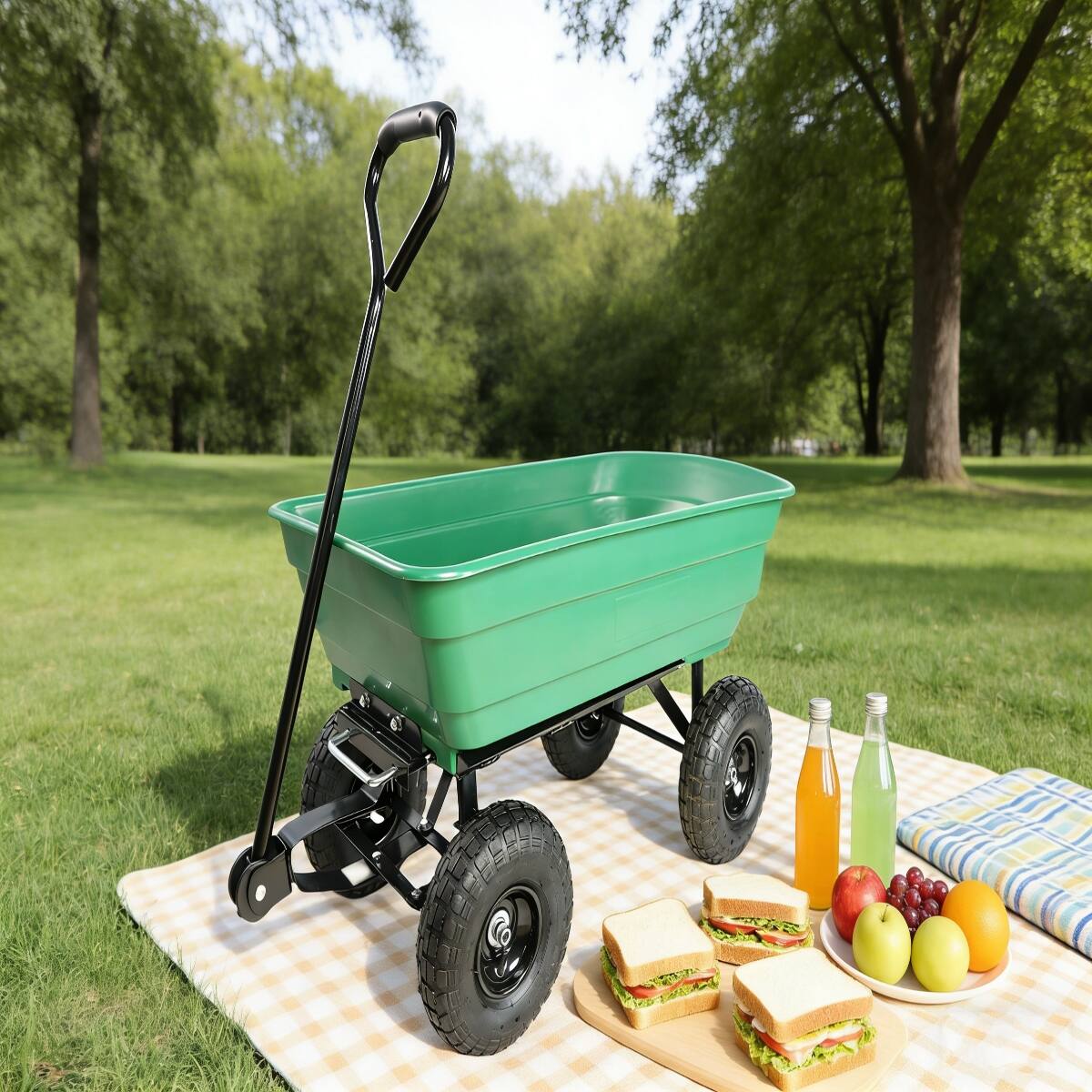 Alt View 3. Loheer - Loheer Poly Garden Dump Truck with Steel Frame 300 lb Capacity.