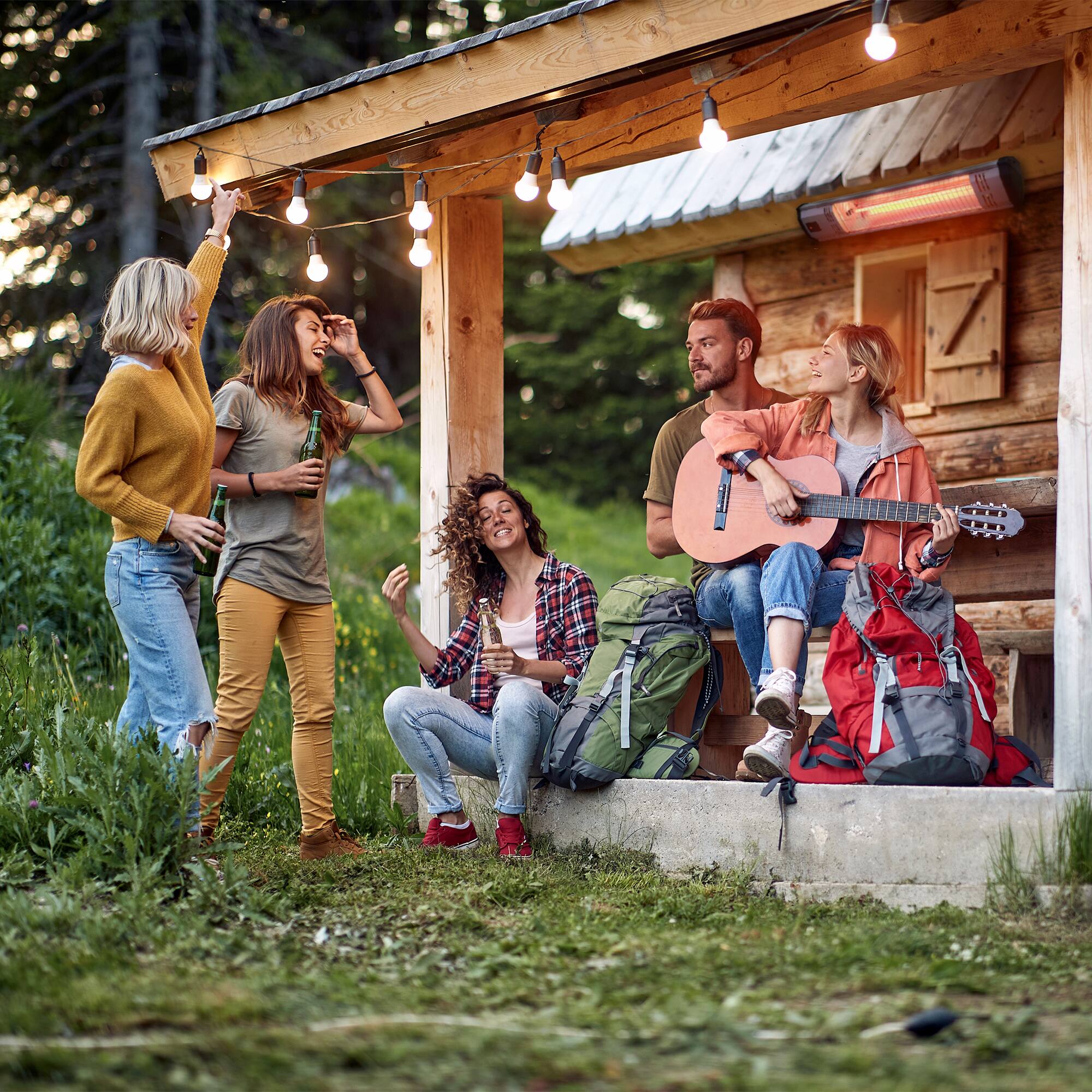 Alt View 15. Heat Storm - Tradesman 1500 Watt Weatherproof Infrared Heater, Remote - Gray/Black.