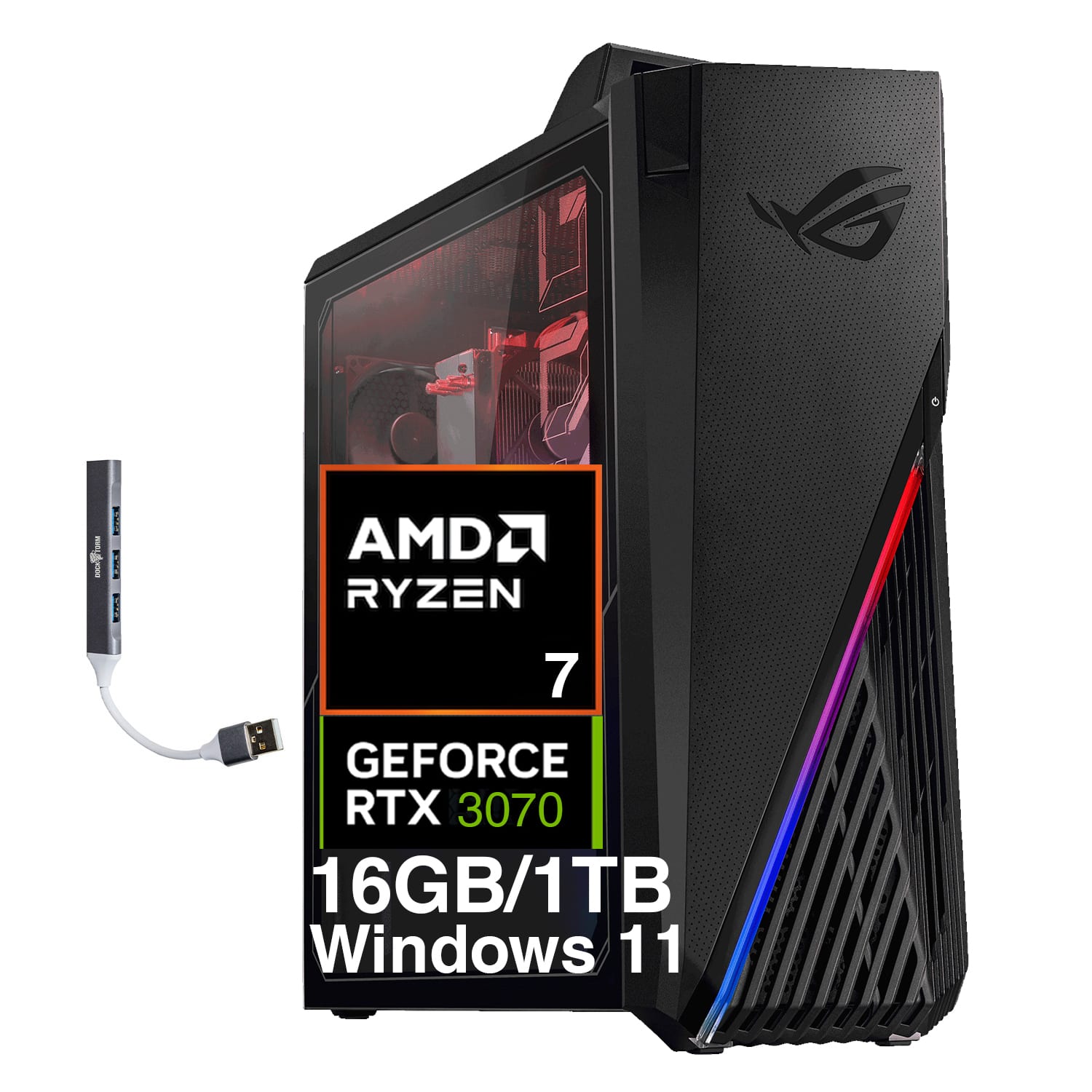 ASUS ROG Gaming Desktop Intel Core i7 9700K 16GB Memory NVIDIA