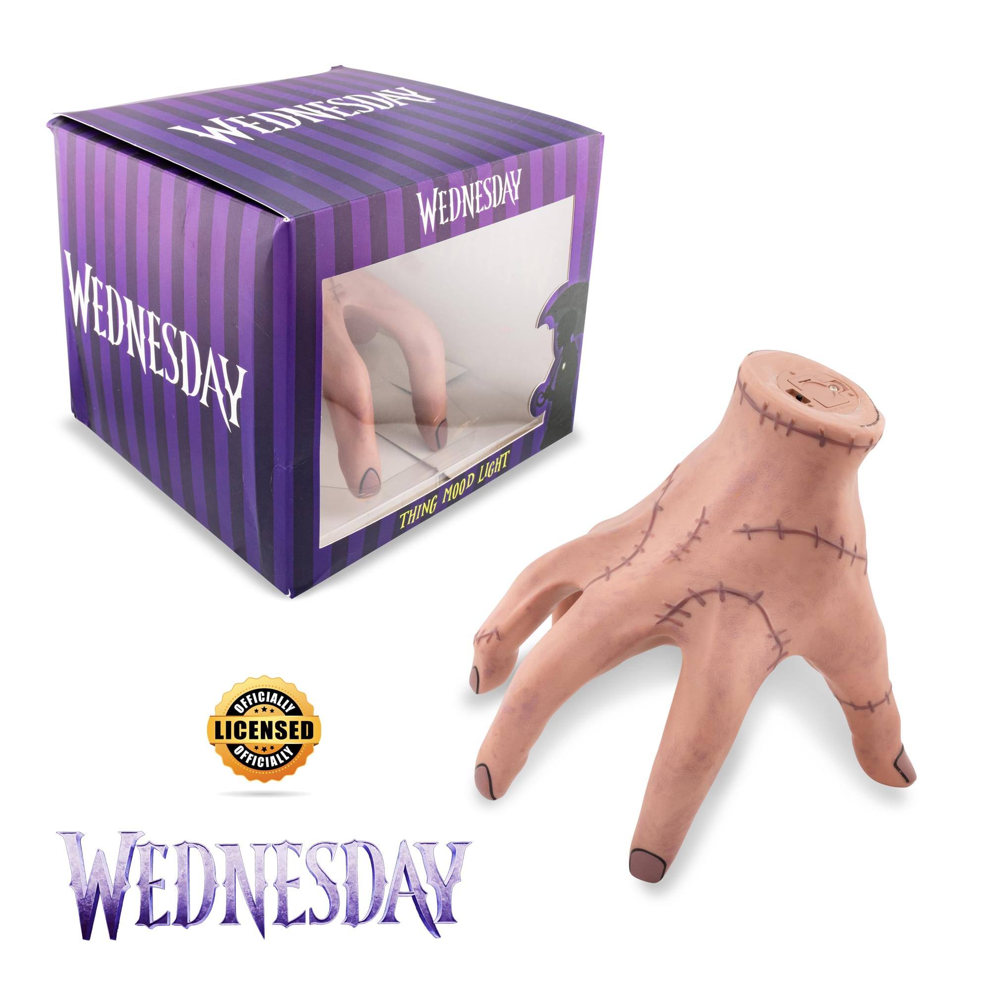 WEDNESDAY  
WEDNESDAY  
LIGHT HOOD THING  
OFFICIALLY LICENSED  
OFFICIALLY WEDNESDAY