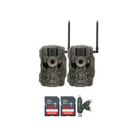 Stealth Cam - (Two) Fusion MAX Dual Sim 36MP Trail Camera with 32GB Memory Cards and Card Reader