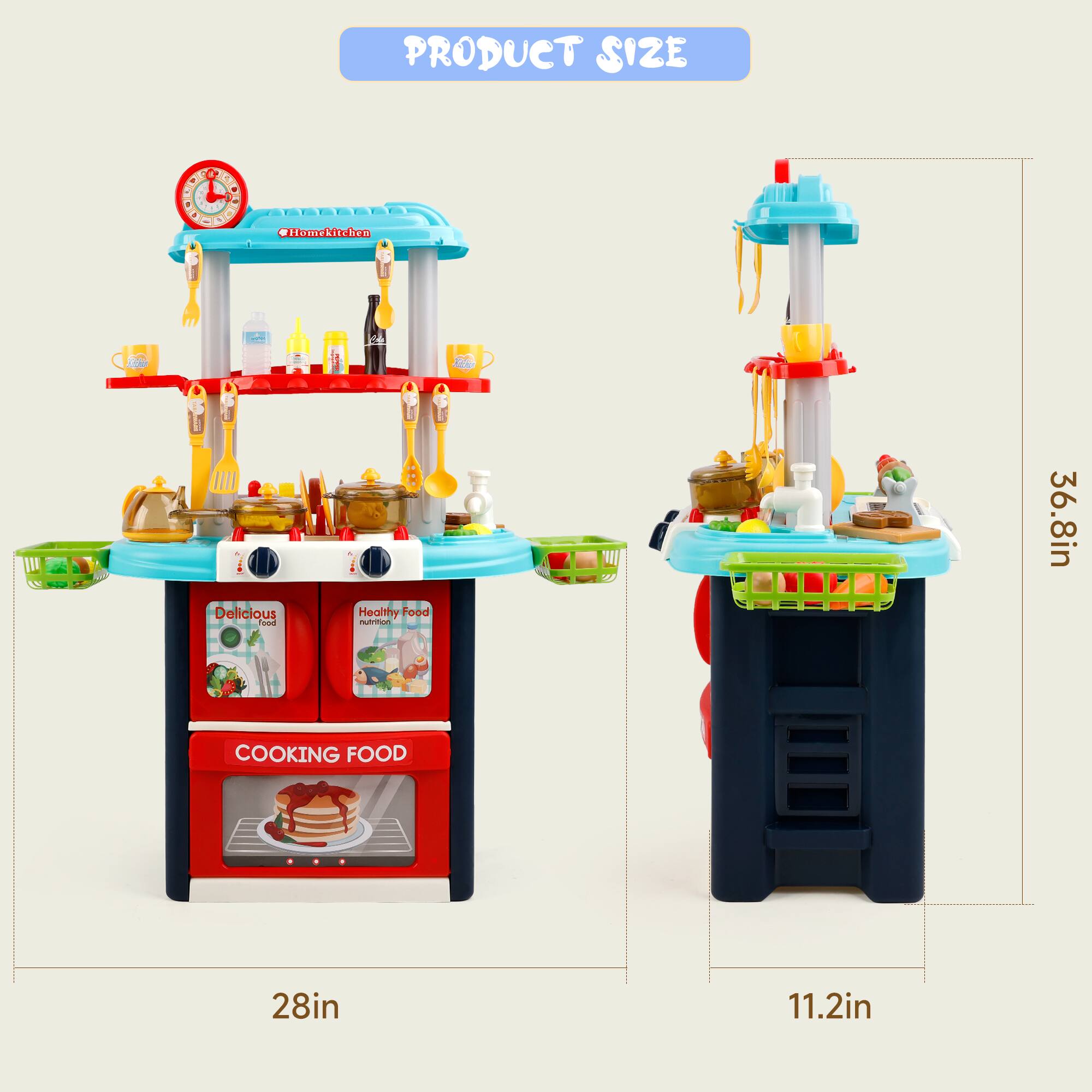 PRODUCT SIZE: U TRO #fonekitckes Delicious Healthy Food nutrition 36.8in COOKING FOOD 28in 11.2in