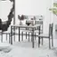 Alt View 14. Costway - Costway 5 Piece Faux Marble Dining Set Table and 4 Chairs Kitchen Breakfast Furniture Grey - Gray.