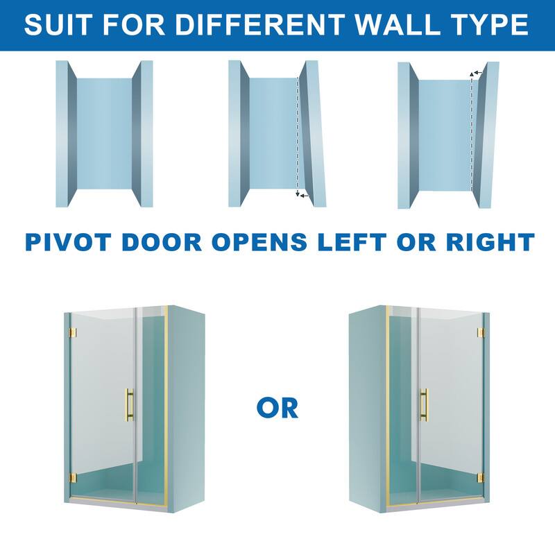 SUIT FOR DIFFERENT WALL TYPE

PIVOT DOOR OPENS LEFT OR RIGHT