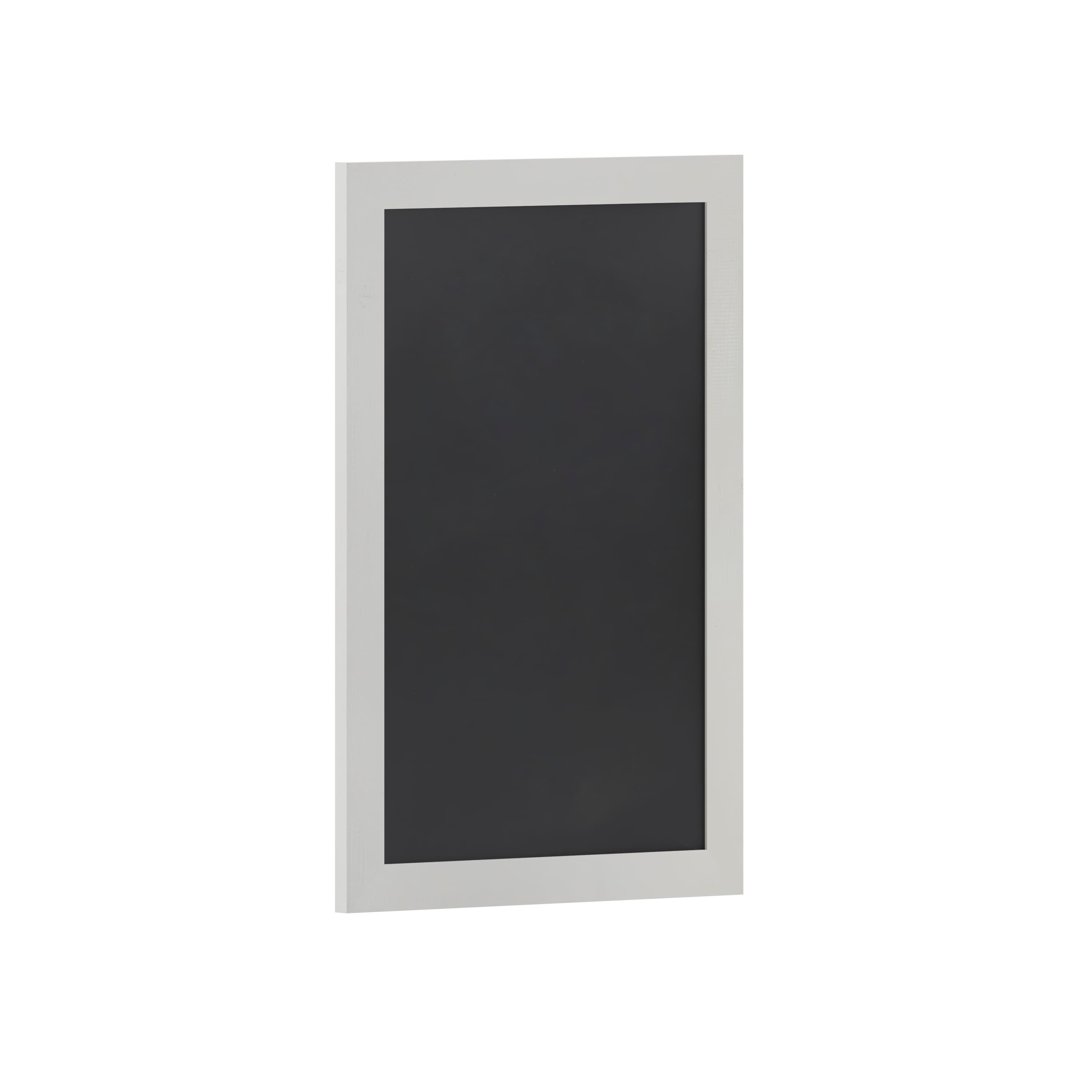 Emma + Oliver - Burke Framed Decorative Wall Hanging Chalkboard with Magnetic Surface and Eraser for Weddings, Parties, Showers and More - Solid White