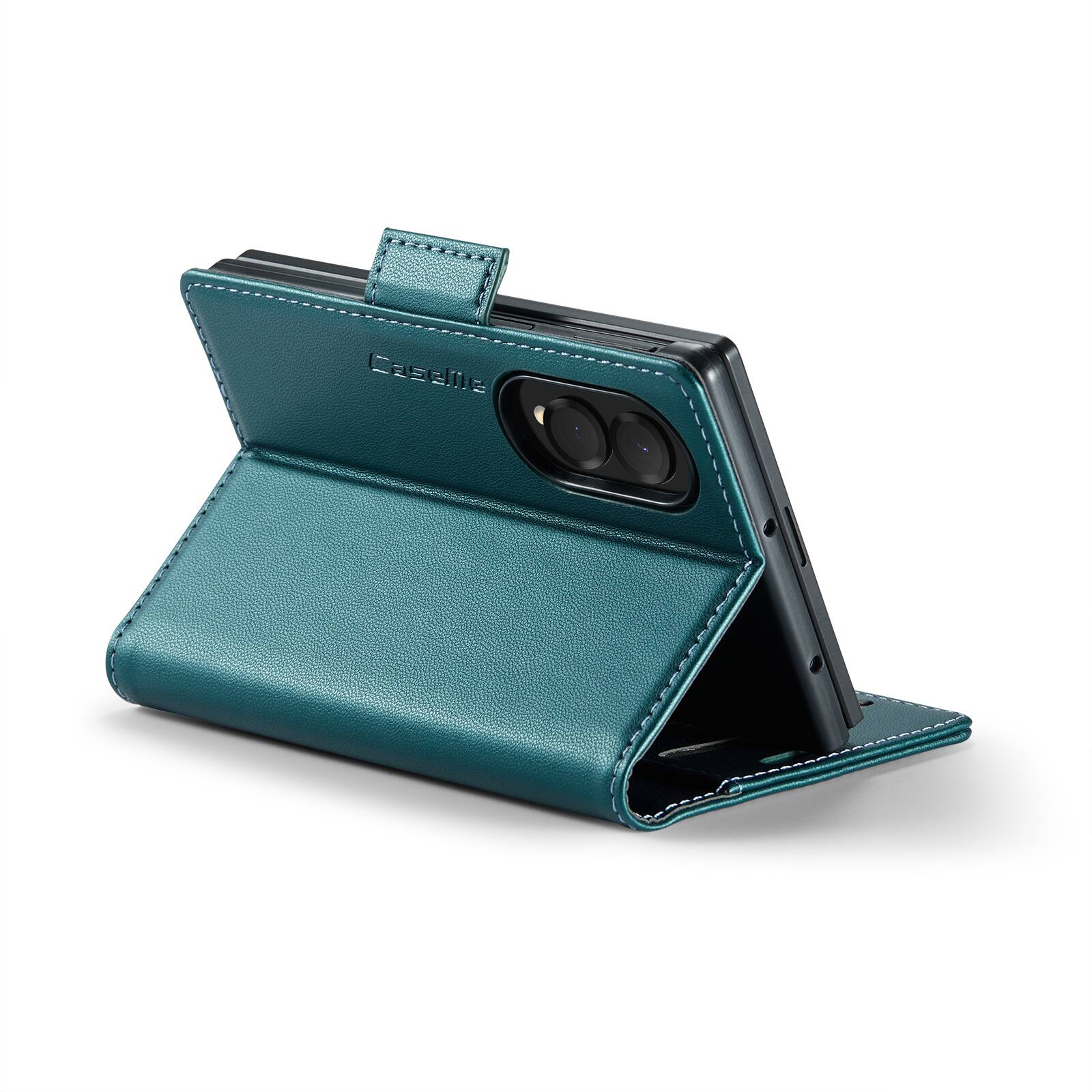Alt View 7. UUCOVER - For Samsung Galaxy Z Fold8 Wide PU Leather Wallet Case with RFID Blocking Card Holder Cash Slot, Magnetic Folio Cover - Green.
