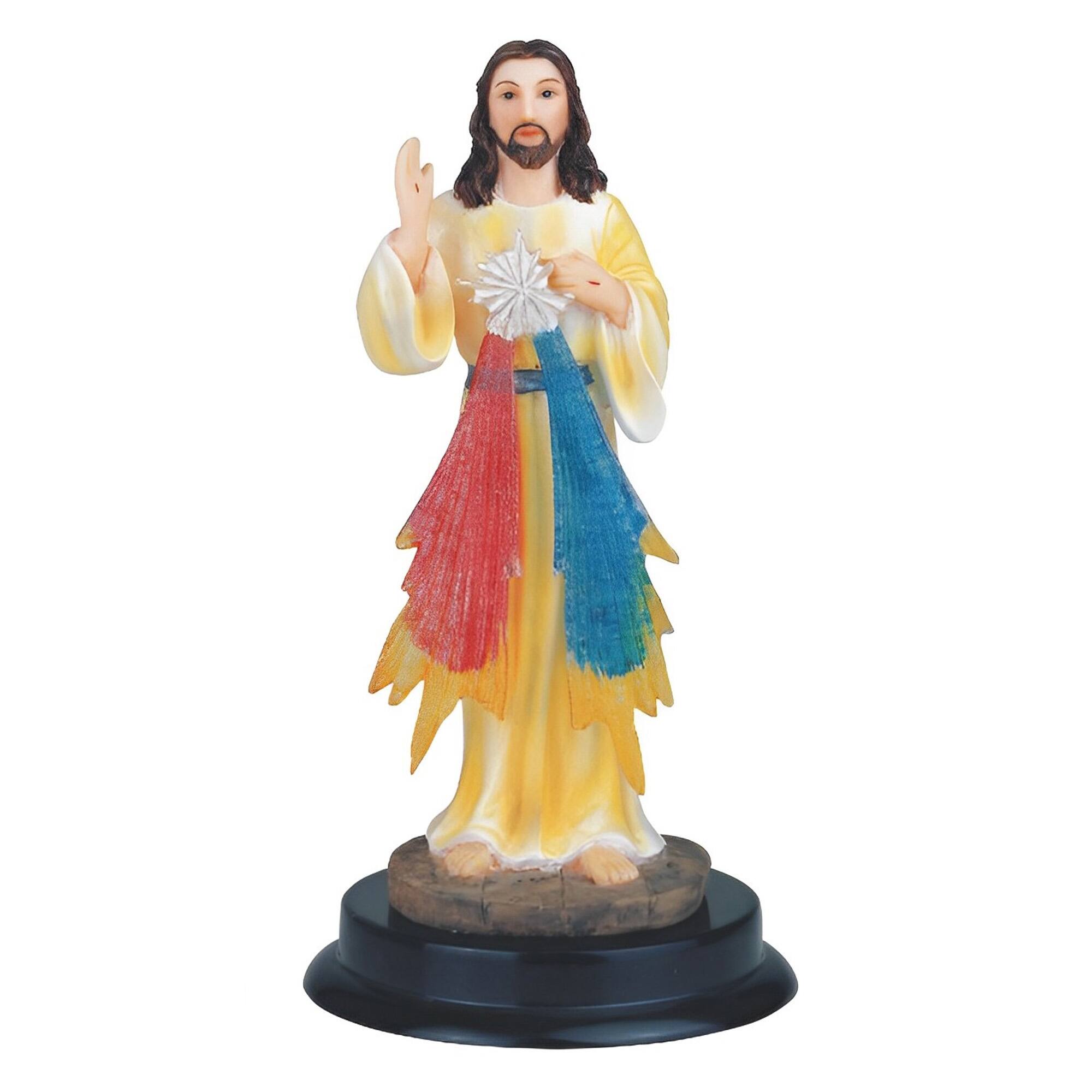 Front. FC Design - FC Design 5"H Jesus Divine Mercy Holy Figurine Statue Office Desk Tabletop Home Decor Gift - Multi-Color.