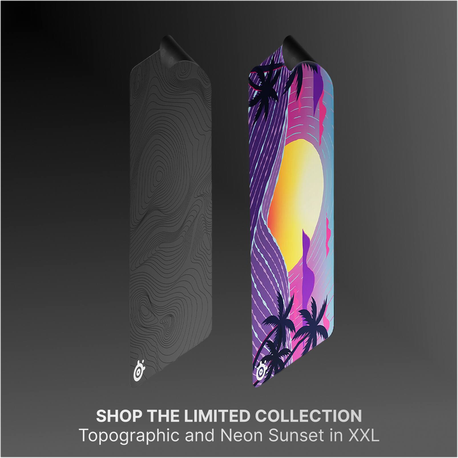 SHOP THE LIMITED COLLECTION  
Topographic and Neon Sunset in XXL