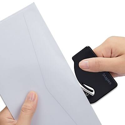Alt View 2. Staples - Concealed Blade Letter Opener, Black, 2/Pack (18006-CC) - Black.
