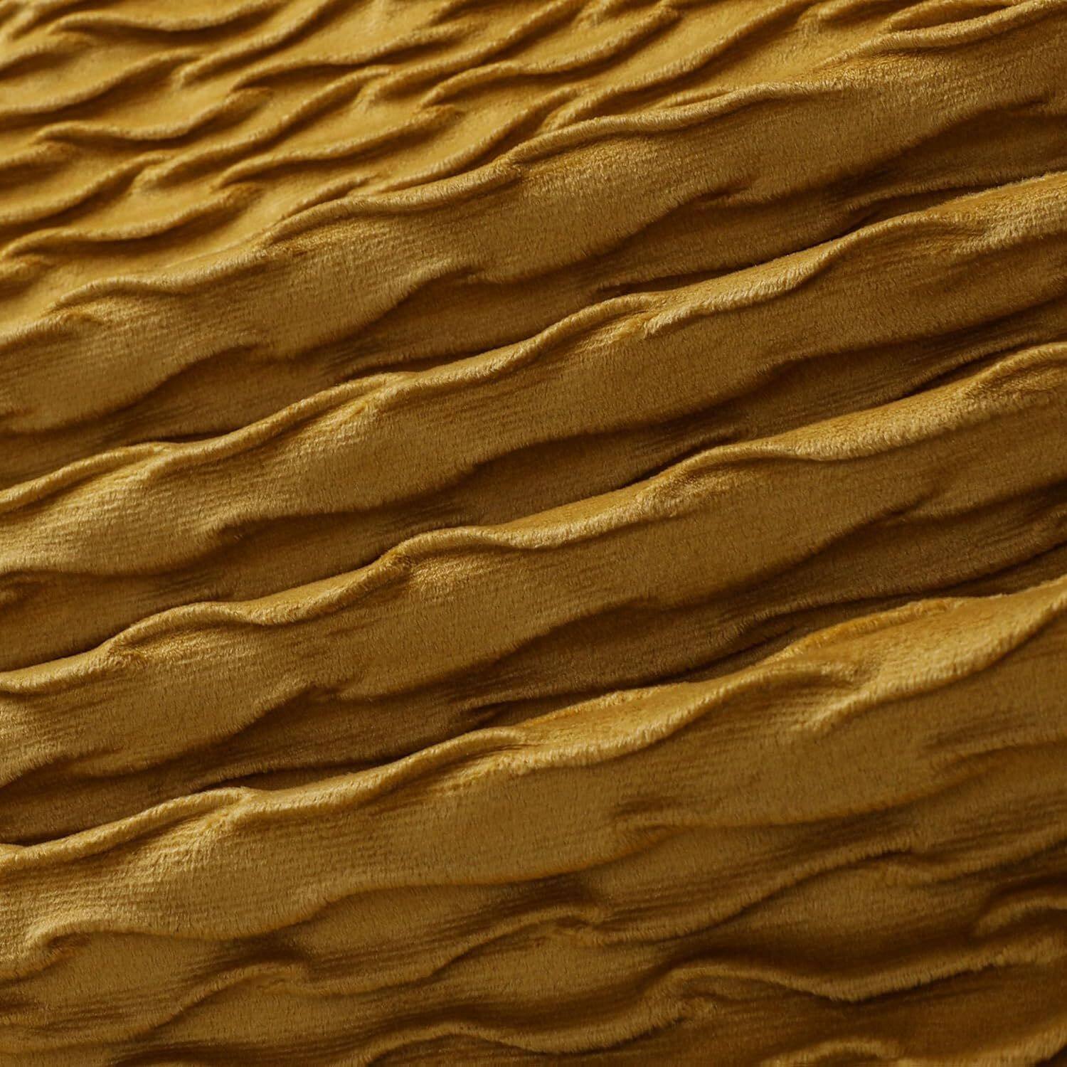 Alt View 1. Kate Aurora - Kate Aurora Christmas Essentials Light Filtering Complete Attached Velvet Window Curtains & Valance Set - Gold - Gold.