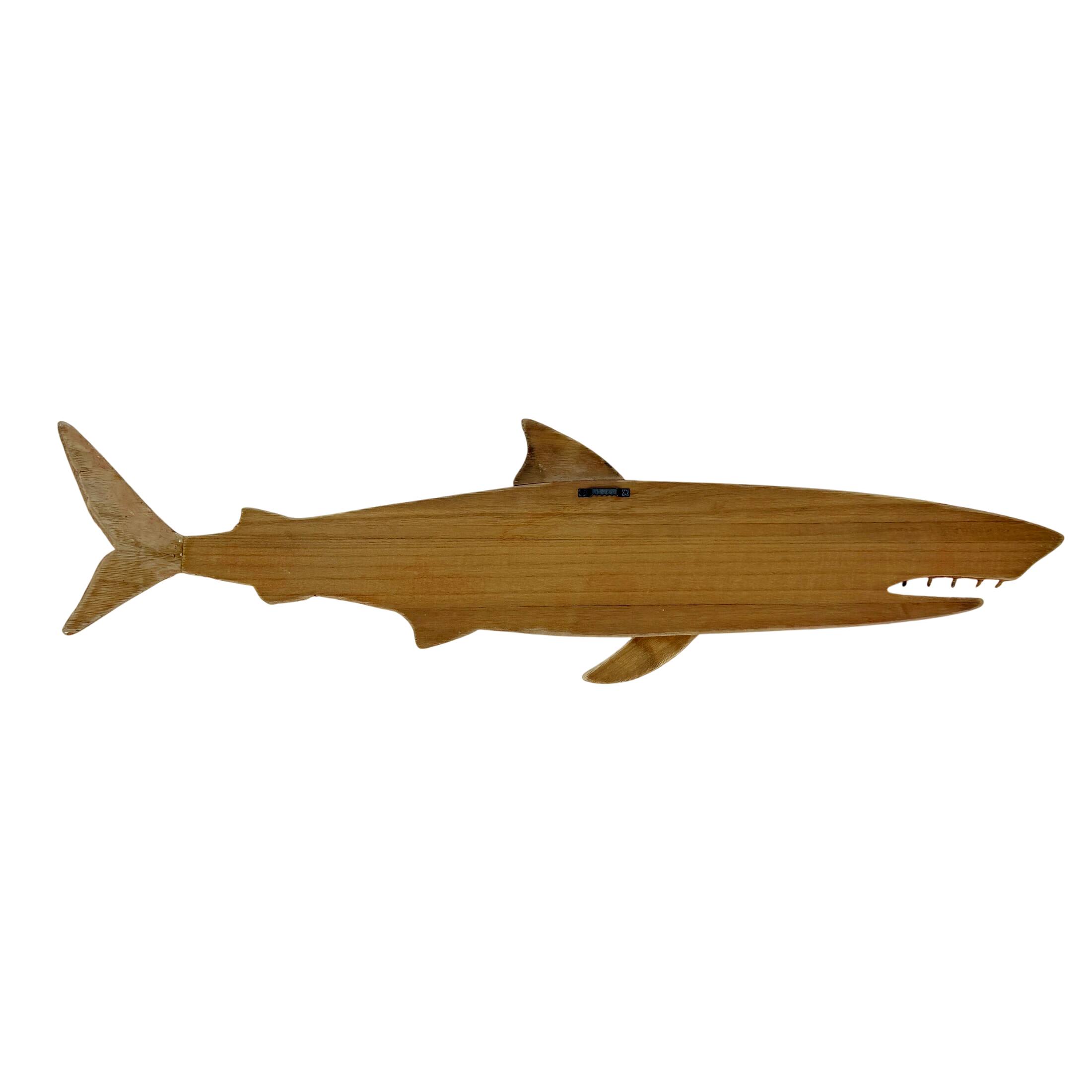 Alt View 2. Things2Die4 - Things2die4 Rustic Wood Shark Wall Decor 31 Inch Long Coastal Wall Art - Natural.