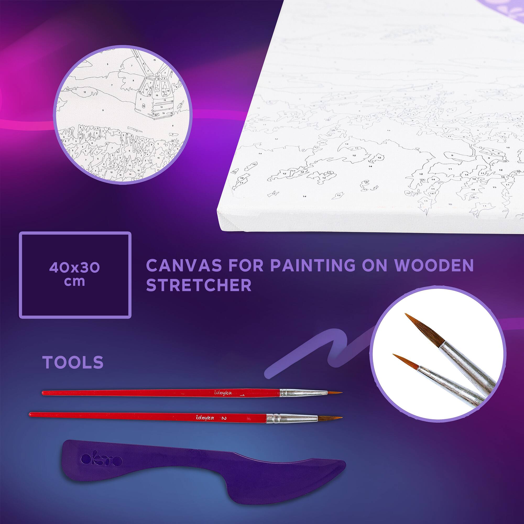 40x30 CANVAS FOR PAINTING ON WOODEN STRETCHER TOOLS