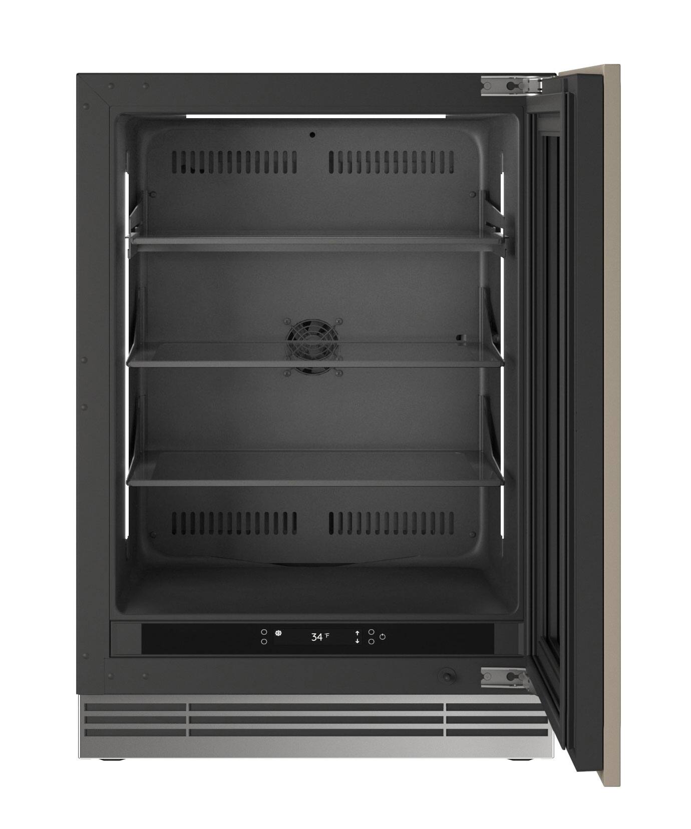 Alt View 2. U-Line - U-Line 24"W. 5.1 Cu.Ft. Built-In Panel Ready w. Compact Glass Refrigerator - Panel Ready.