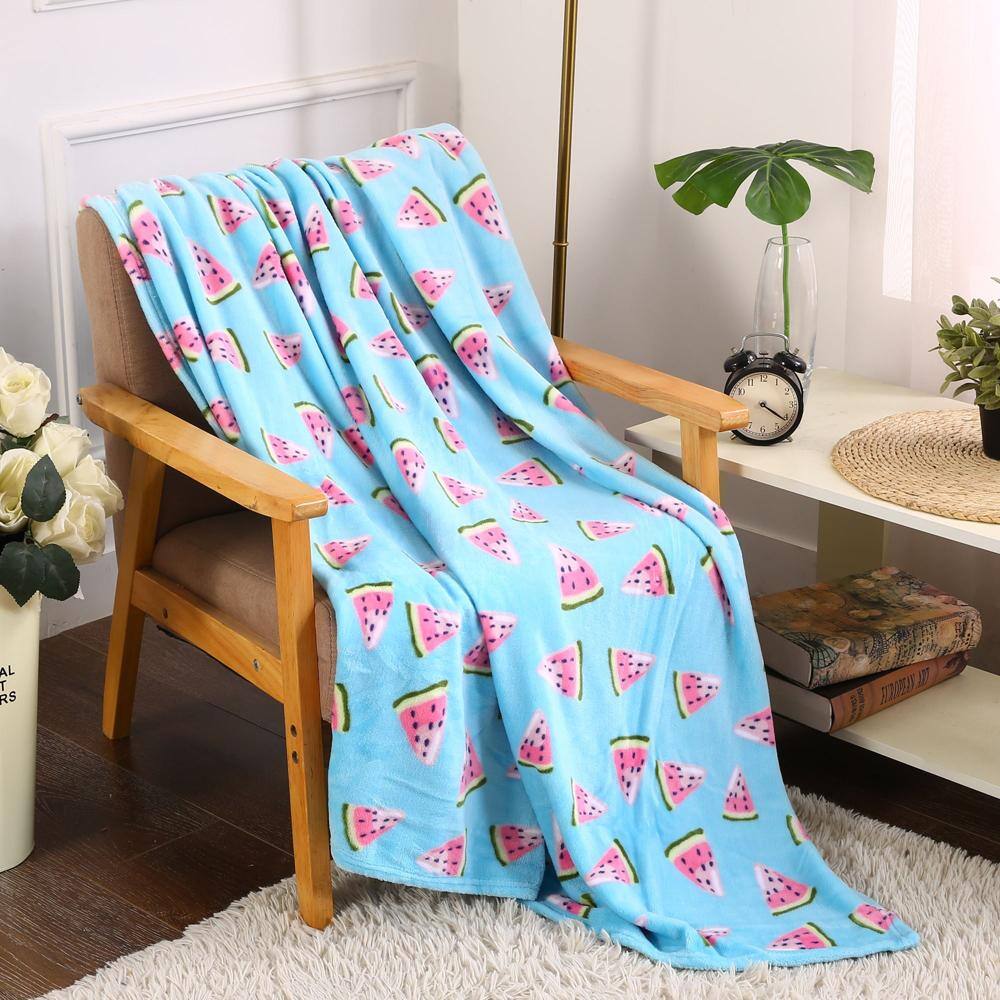 Alt View 1. Noble House - Plazatex Holiday Watermelon Design Micro Plush Throw Blanket - 50x60" Multicolor - Multi.