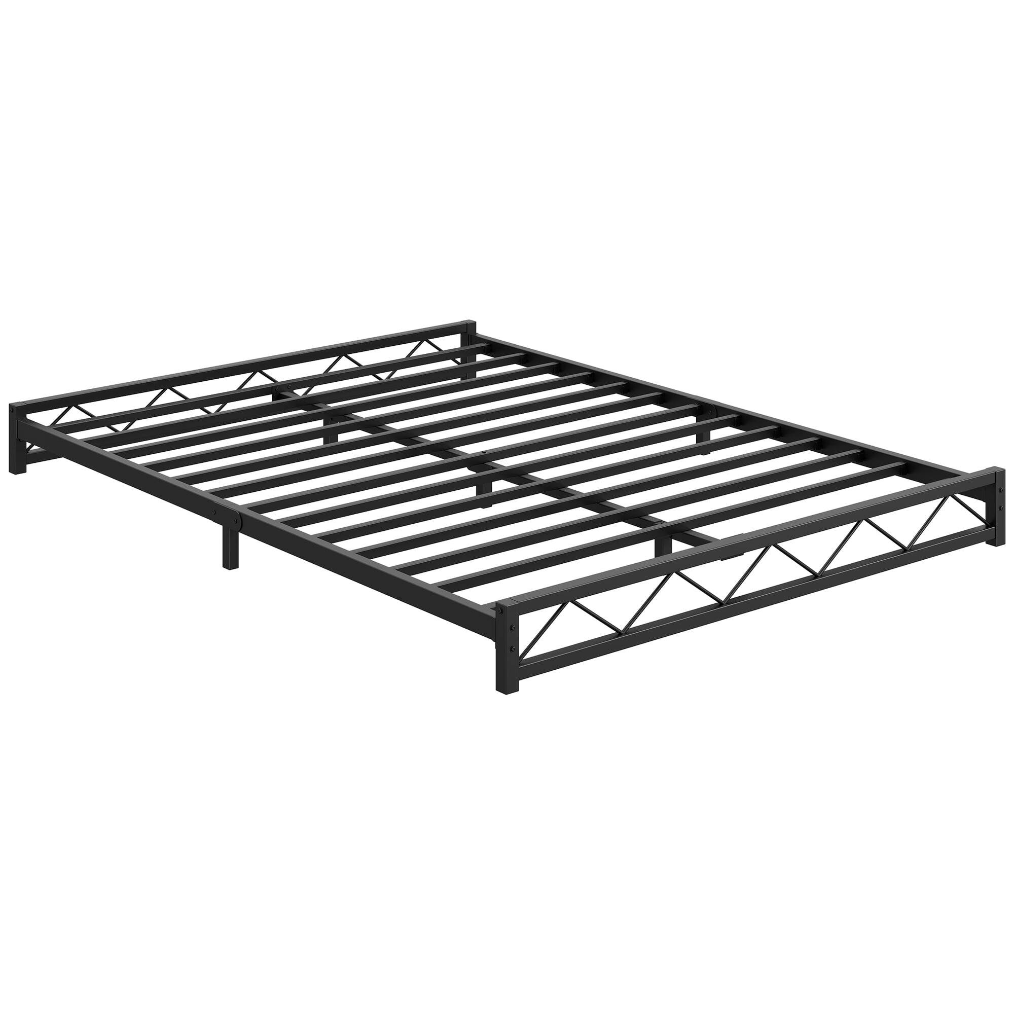 Alt View 7. Acekool - Easy Assembly 6 Inch Full Metal Platform Bed Frame Space Saving, for Living Room, Guest Room - Black.