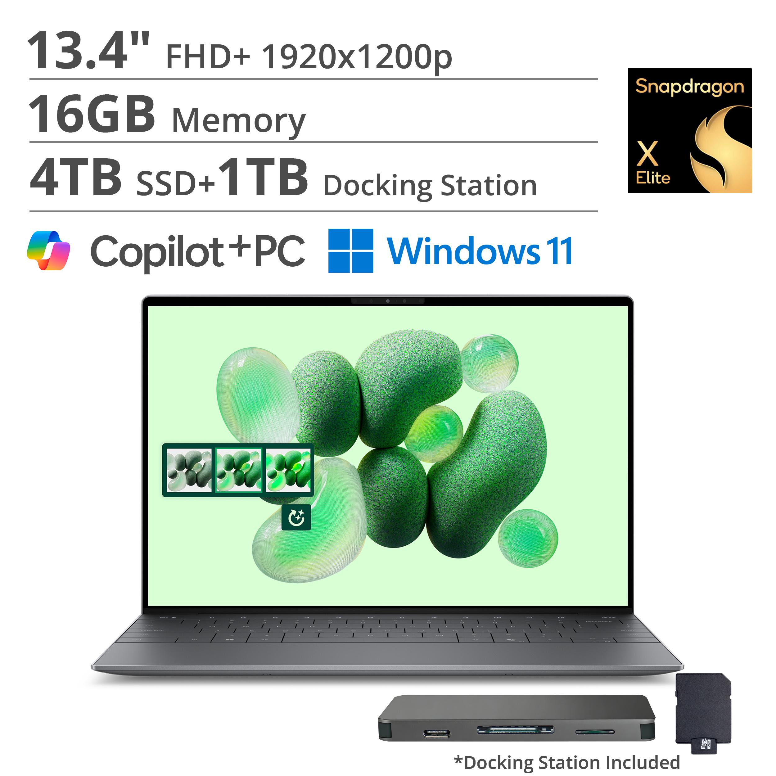 Dell - XPS - 13.4" 3K OLED Touchscreen Laptop - Snapdragon X Elite X1E-80 - 16GB Memory - 4 TB Storage - Copilot+ PC - Graphite