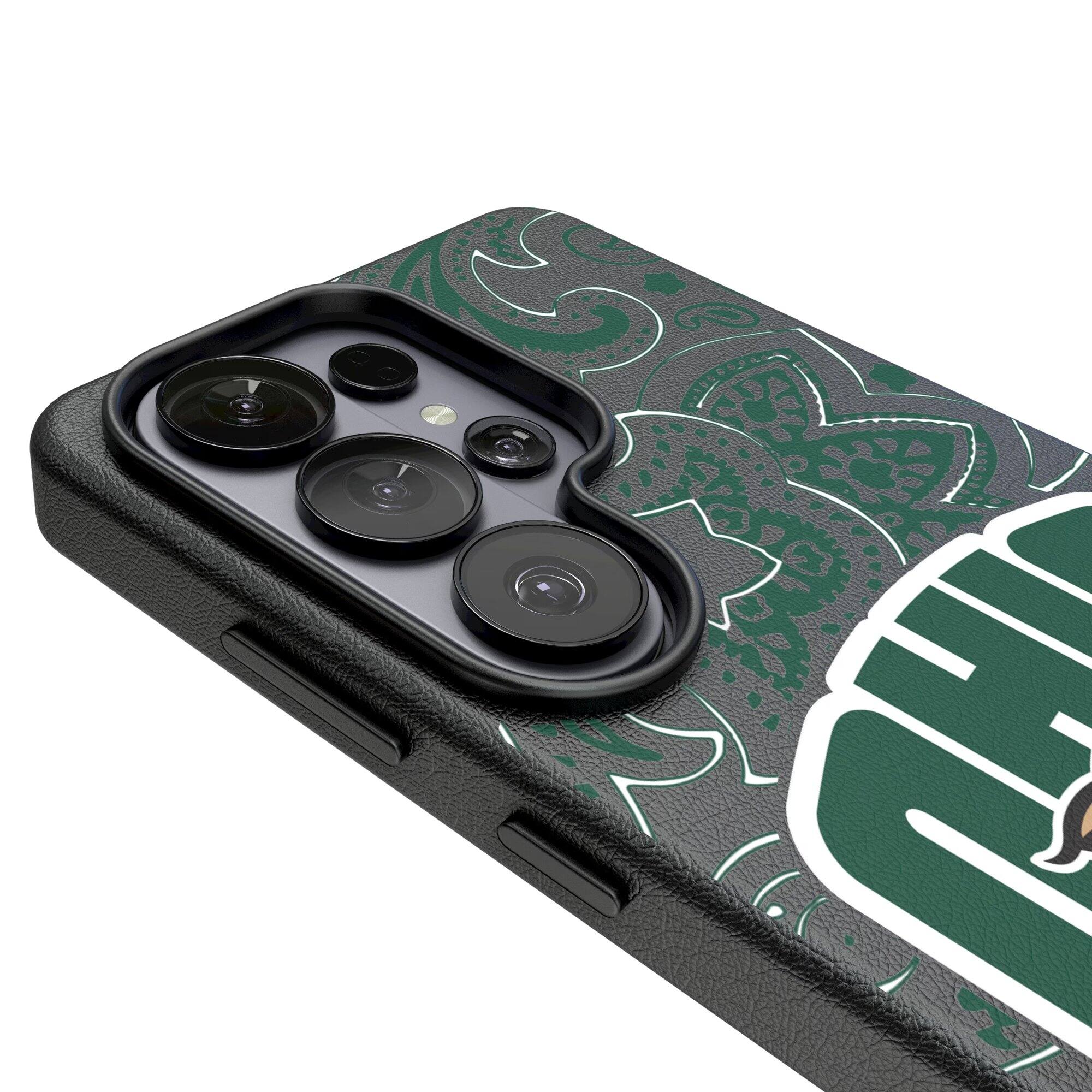 Alt View 2. Keyscaper - Ohio Bobcats Paisley Galaxy Magnetic Bump Case - S26 Ultra - Black.