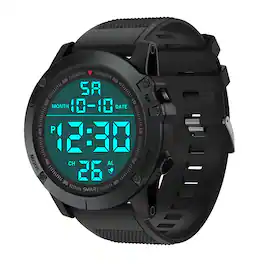 Kitcheniva - Waterproof Digital Military LED Backlight Wristwatch For Men - Black