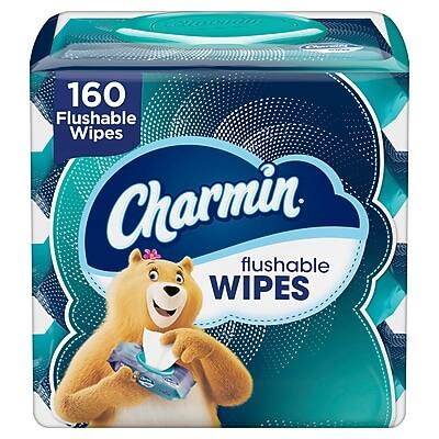 Charmin - Flushable Wipes, White, 40 Sheets/Pack, 4/Pack (79619)