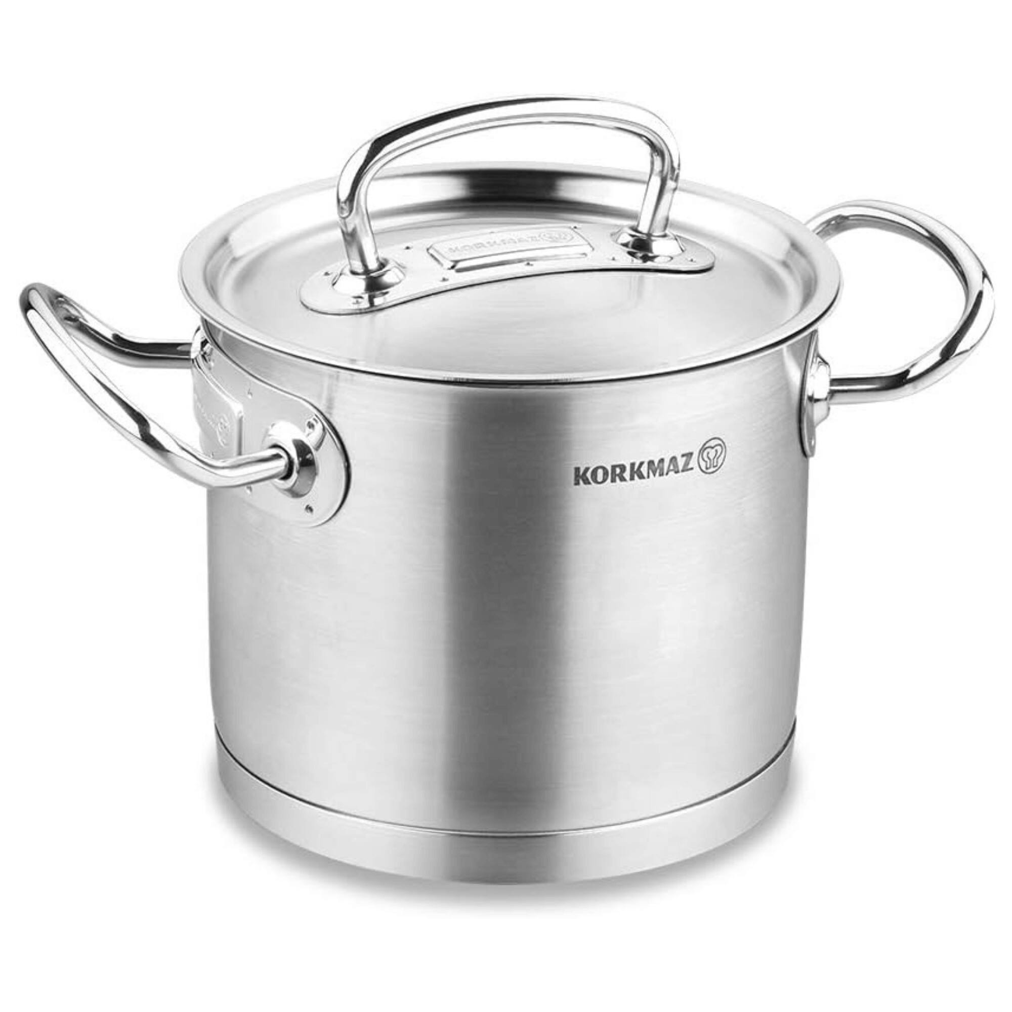 Korkmaz - Proline 2.7L Extra Deep Casserole with Lid - Silver