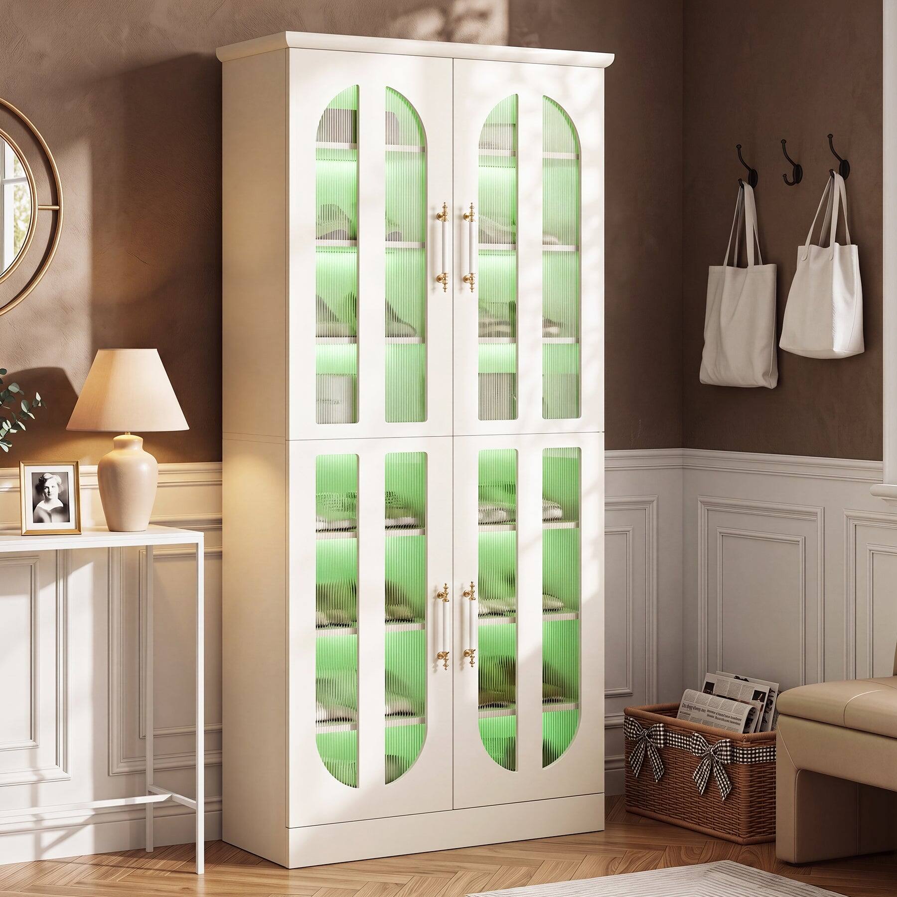 Alt View 2. Tribesigns - Office Storage Cabinet, For Everyday Organization in Workspaces and Office Reception Areas - White.