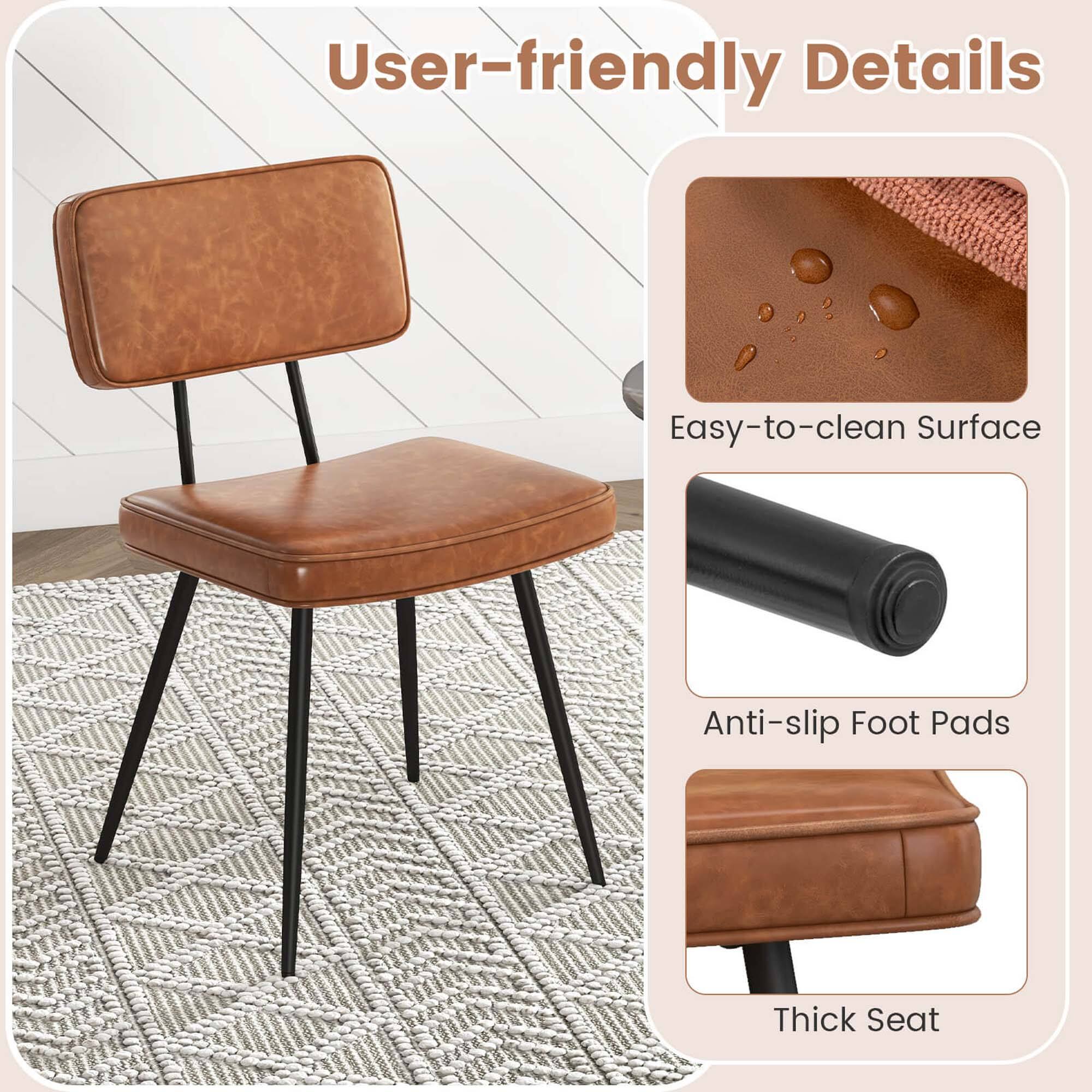 User-friendly Details: Easy-to-clean Surface, Anti-slip Foot Pads, Thick Seat.
