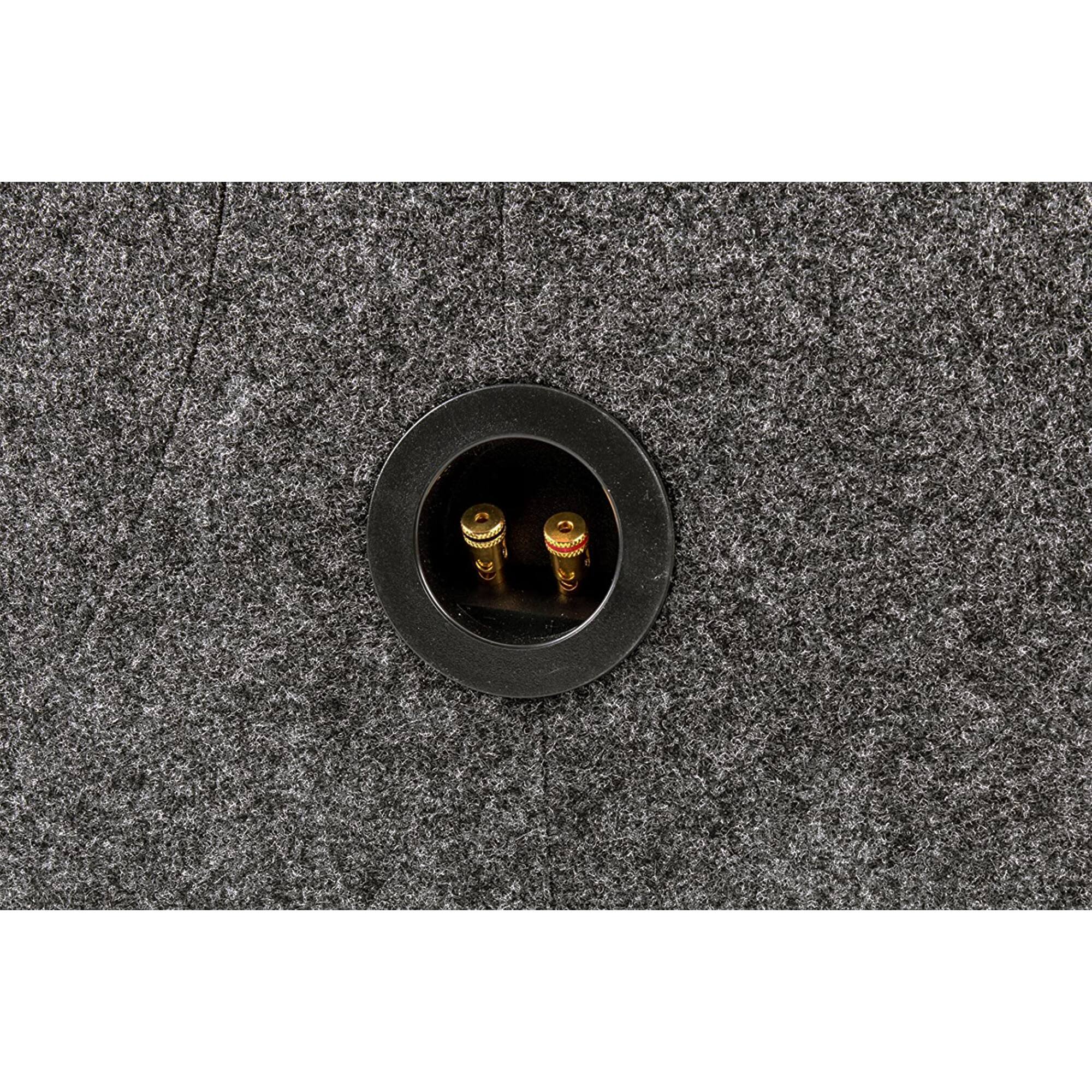 Alt View 4. QPower - QPower 12" Heavy-Duty Single Sealed Vehicle Subwoofer Enclosure Woofer Box, Gray - Charcoal Black.