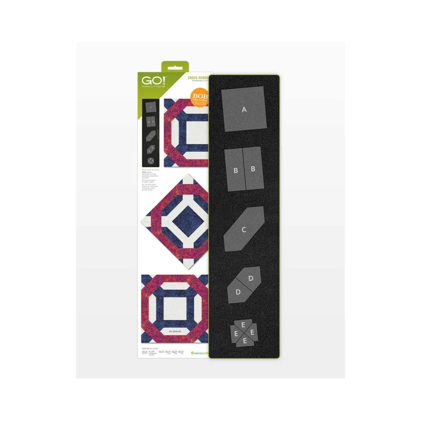 AccuQuilt - GO! Cross Roads-9 Finished Die - Multicolor