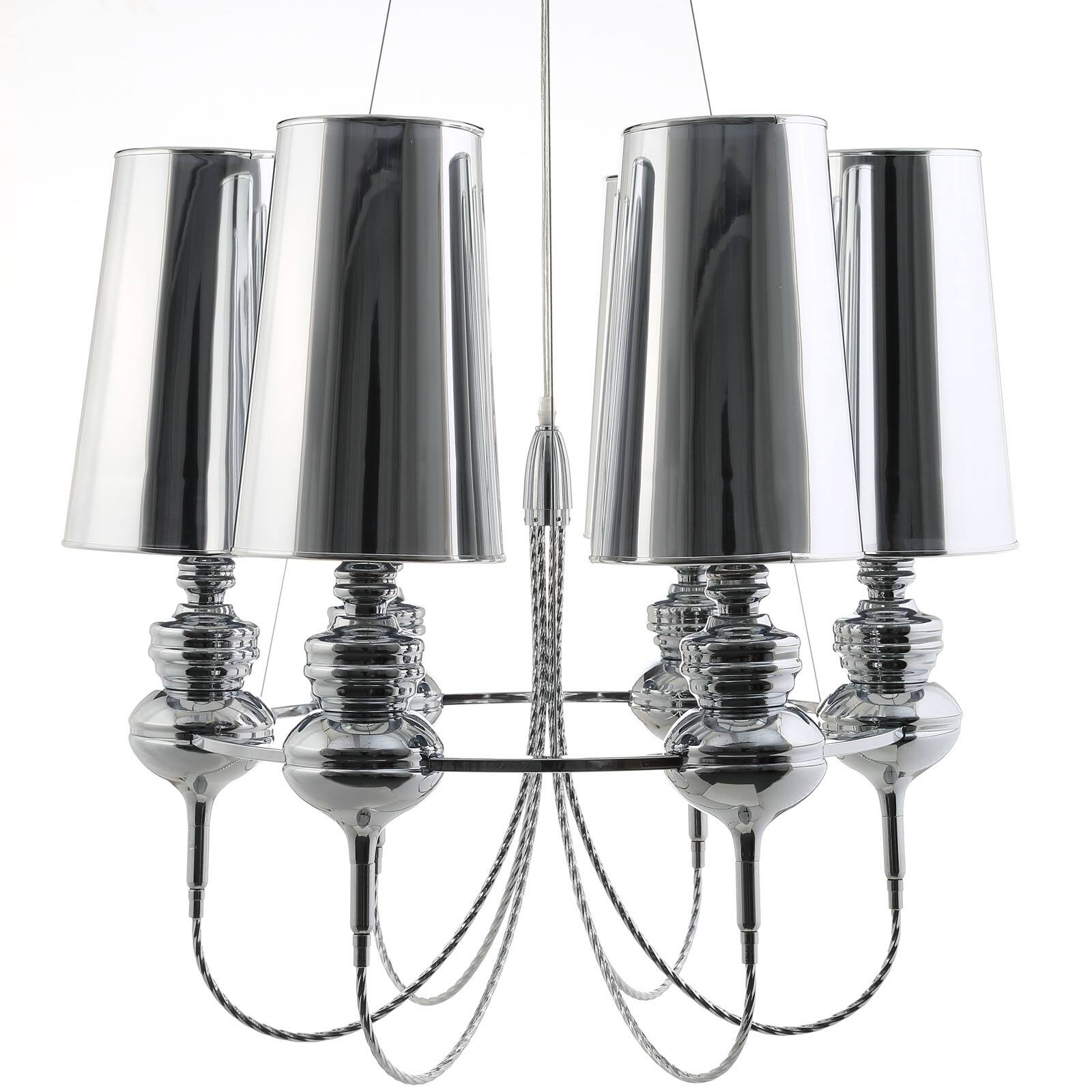 Left. Modway - Tapestry Stainless Steel Chandelier by Modway - Silver.