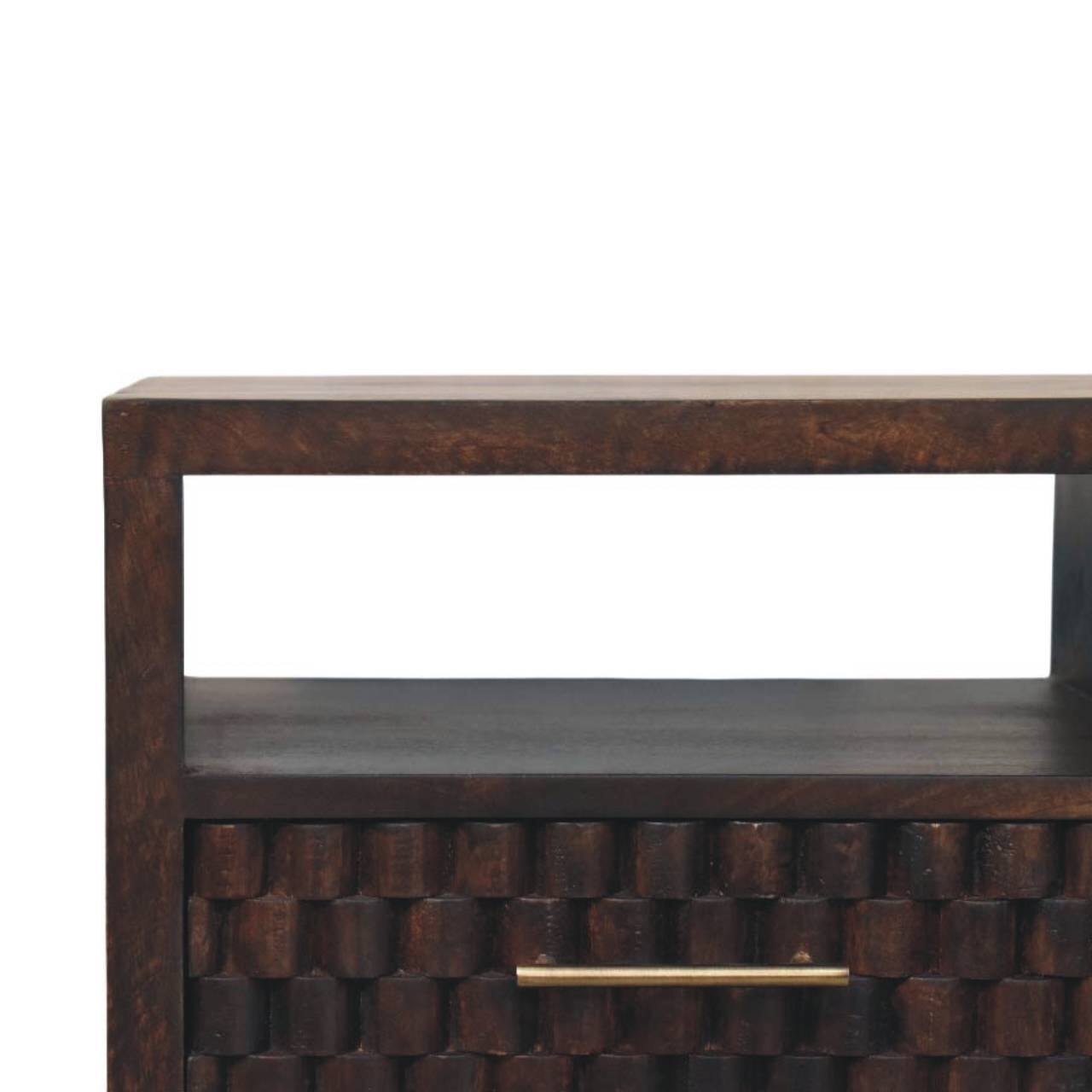 Alt View 5. Artisan Furniture - Artisan Furniture Solid Wood Arno Bedside - Brown.