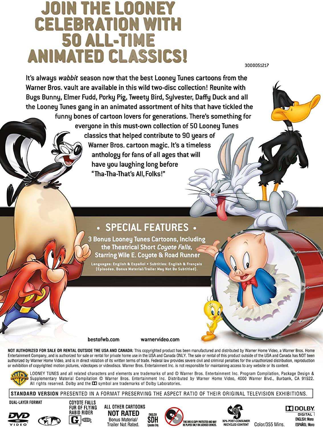 Alt View 1. Best of Warner Bros. 50 Cartoon Collection - Looney Tunes [DVD].