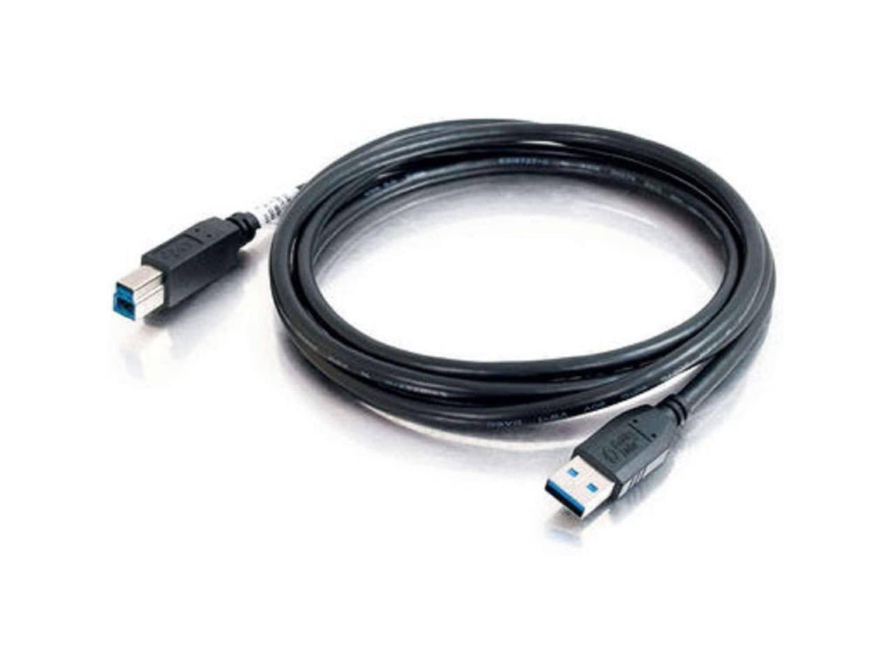Alt View 4. Cables to Go - C2G 54174 2M USB 3.0 A MALE TO B MALE CABLE (6.5FT) - Black.