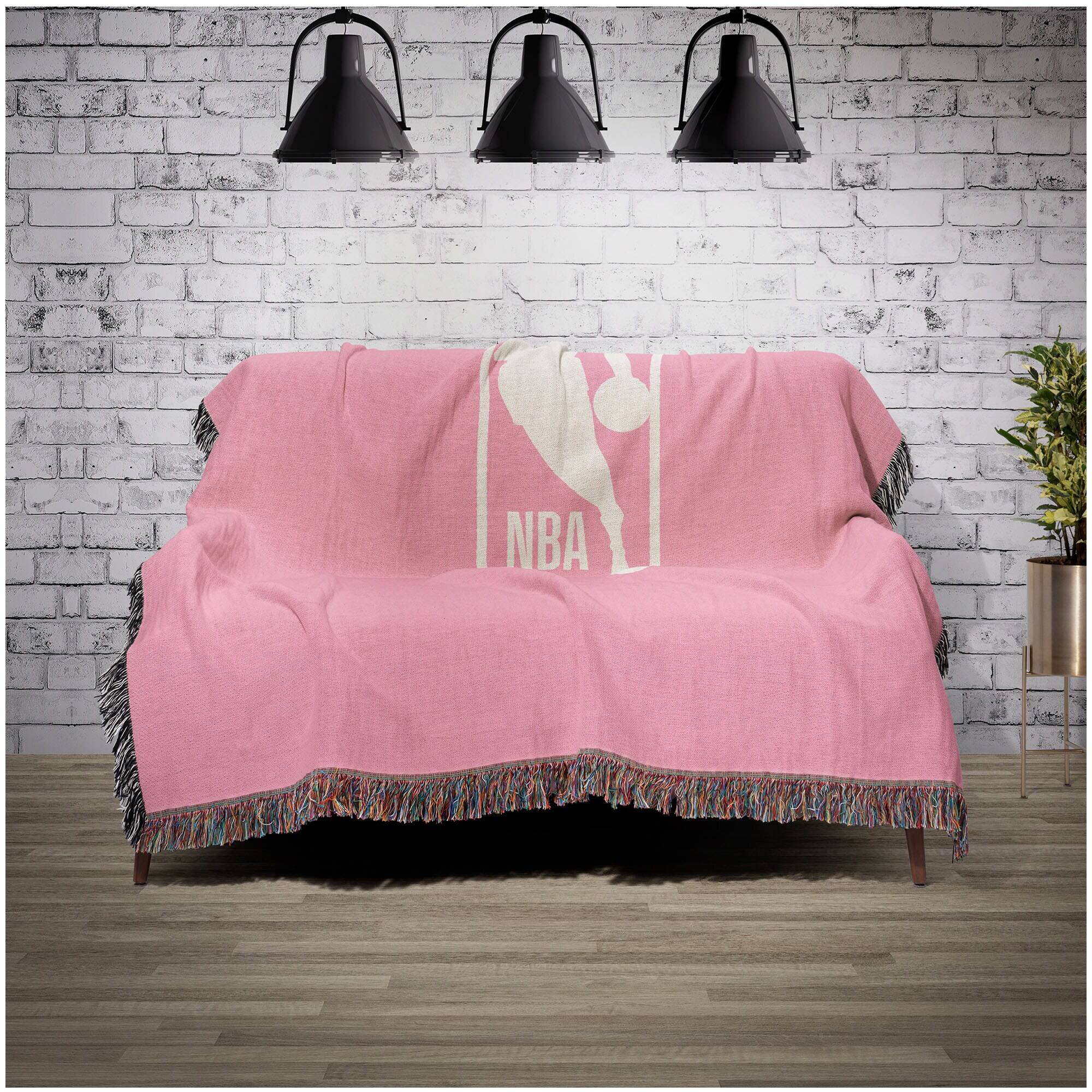 Alt View 1. Chad & Jake - NBA Woven Blanket - Pink.