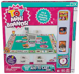 Spin Master - Toy Mini Brands Add to Cart Game, 4 Collectible Minis, Shopping Board Game for Kids, 2-4 Players, Ages 6+ - Multicolor