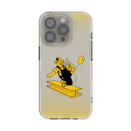 Keyscaper - NFL - Pittsburgh Steelers Linen Logo iPhone Clear Case - 14 - Multicolor