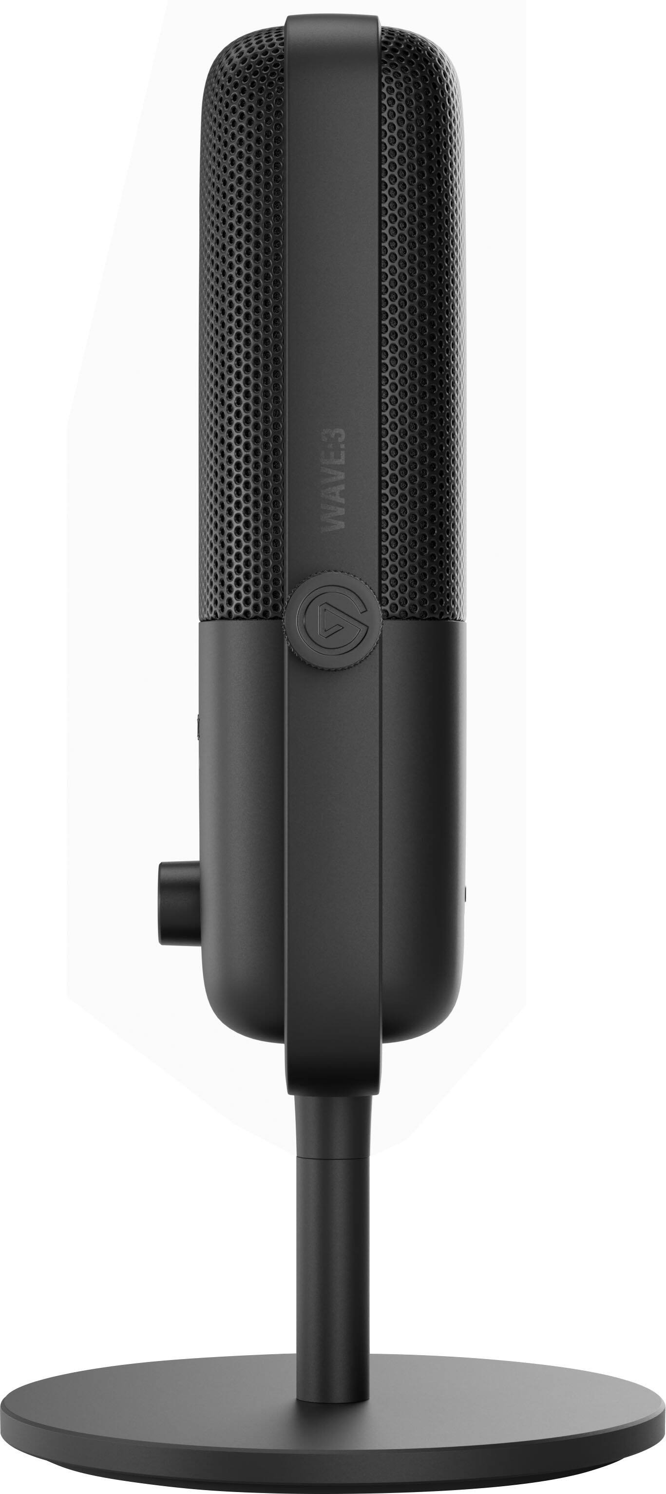 Left. Elgato - Wave:3 MK.2 – USB Condenser Microphone for Streaming & Podcasting w/Wave FX Processor - Works on PC and Mac.