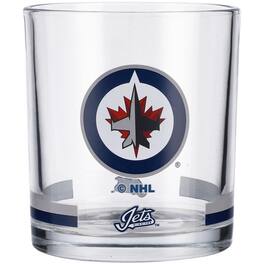 The Memory Company - Winnipeg Jets 10oz. Banded Rocks Glass - Multicolor