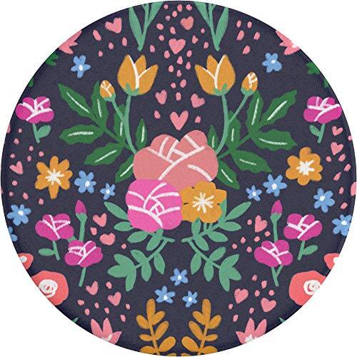 Left. PopSockets - POPSOCKETS PopGrip Garden State Phone Holder Flowers Floral Print Plants - Black/Multicolor.