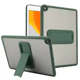 UUCOVER - Case for iPad 9th 8th 7th Gen 10.2-inch (2021/2020/2019), Shockproof TPU+PC Matte Case Kickstand Slim Back Cover - Green