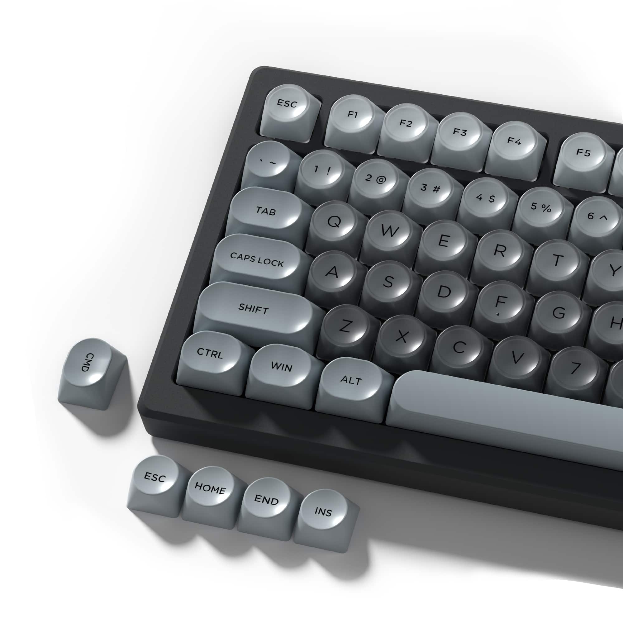 Womier - 128 Keys PBT Keycaps,Foundation Jelly Keycaps MOA Profile for US layout MX Stem Switch Mechnical Keyboard - Grey-128 Keys price history on PriceWatchPro