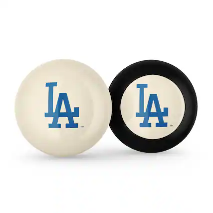 Front. Imperial - Los Angeles Dodgers Logo Cue Ball & 8 Ball Combo Set - White.