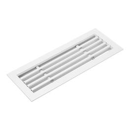 Unique Bargains - 12x4 Inch Linear Bar Air Vent Grille, Removable Aluminum Register Cover Diffuser for Ceiling or Sidewall HVAC - White