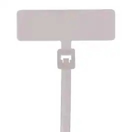 Grizzly Supply - 4" 18lb Marker ID Flag Cable Tie 100/bag - Natural