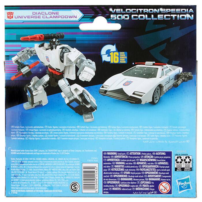 DIACLONE UNIVERSE CLAMPDOWN  
VELOCITRON SPEEDIA 500 COLLECTION  

CG STPS TAPES 16 SCREITT PASES PASSOS accessories, and fgurine Fiput aon Inhoud Squr ateoles grtralumgring acorliqu tlbebar ad dhy.  
Dyipe alopoutp sigec Iia SVIE figuic drenty polyny Dhsahujr lgiris dopnky pokpmy Include Squrina penpu Spirda etrukgja Vilabee Sguaica prponoda enypu for Tunort CartenFigea under lcrm fon TOMY Company IM TAKARATOM logs property lony Company LMt Sunderen and HASBRO and Huated and lbgs Inc 022 Srn Krdn Pantudet CANADA F5761 F3075 comsner MERCE ma Rulda Ing pu A 115432 por 7N pre CLEA S 010994 EN 29748  

WARNING: Small parts  
ATTENTION: Petites pièces  
ACHTUNG: