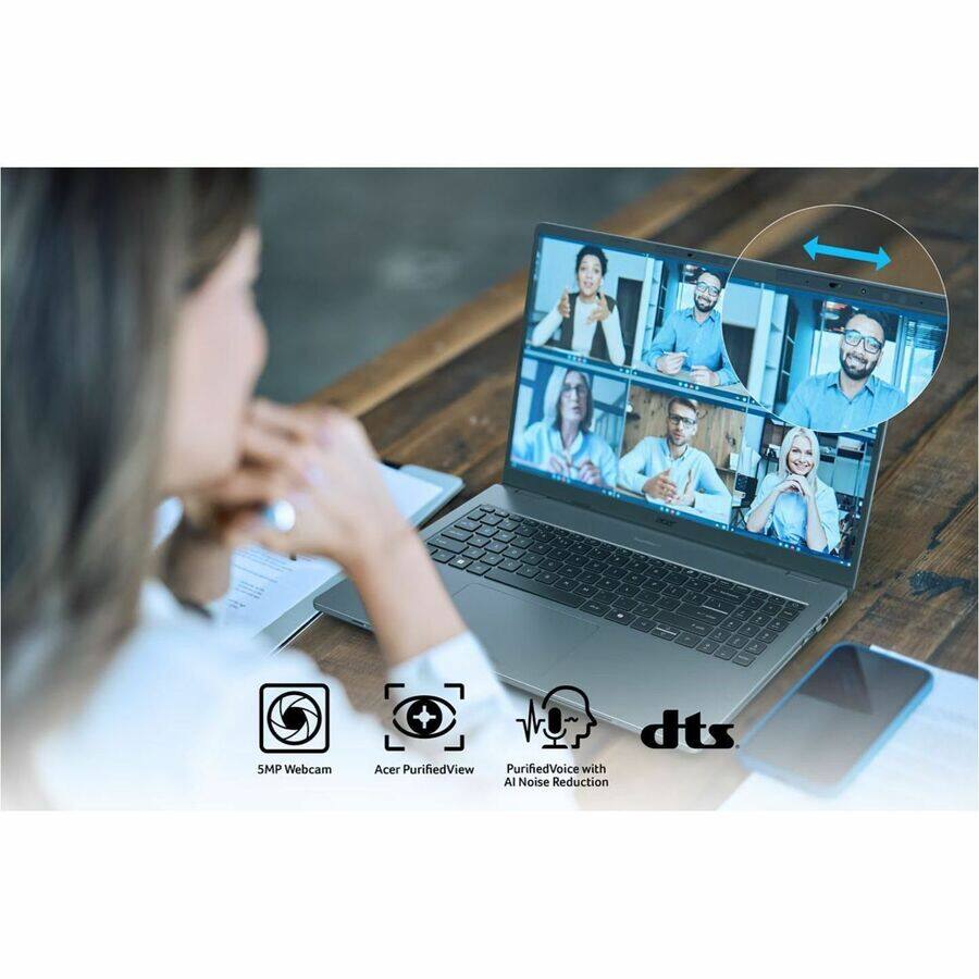 a . . 2 2 5MP Webcam dts Acer PurifiedView PurihedVoice with AI Noise Reduction
