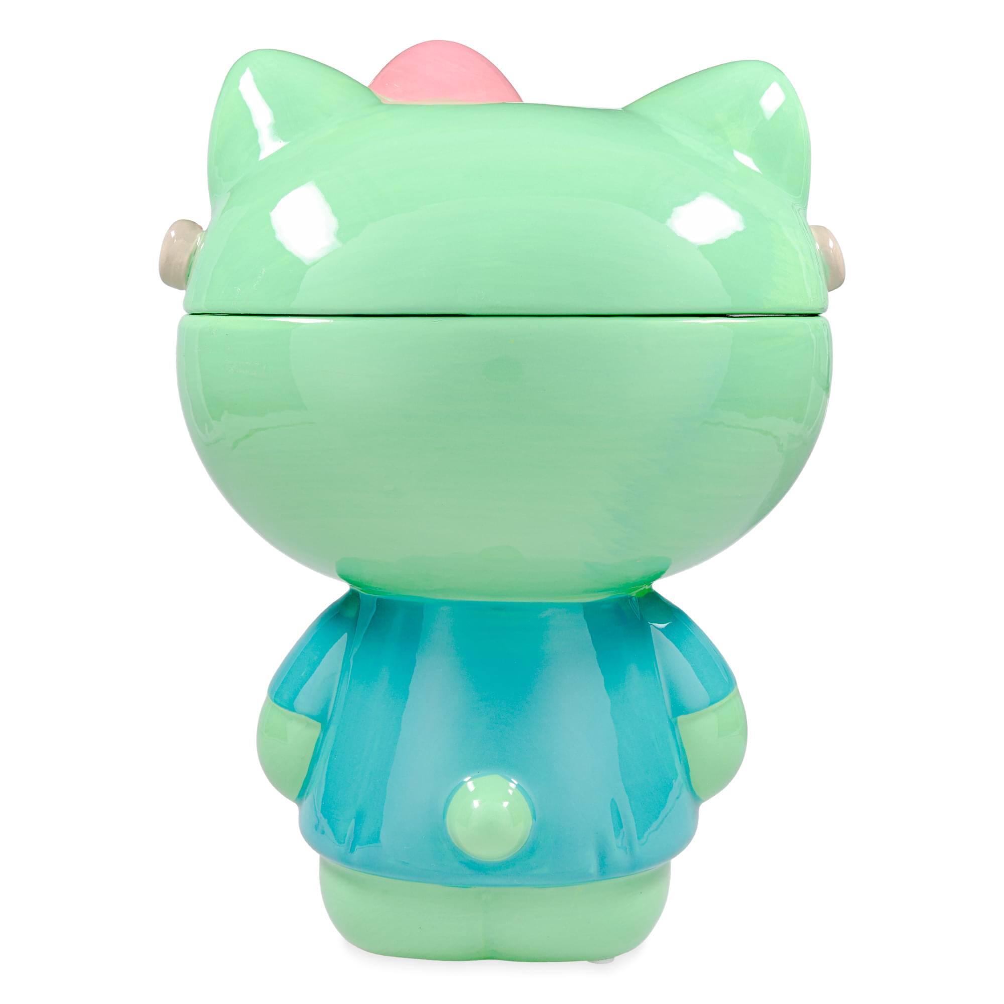 Alt View 1. Silver Buffalo - Sanrio Hello Kitty Frankenstein Sculpted Ceramic Snack Jar With Lid - Green.