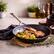 Angle. Alva - Alva Artist 2-Piece Carbon Steel Fry Pan Set – Pre-Seasoned (9.5" & 11") - Blue.