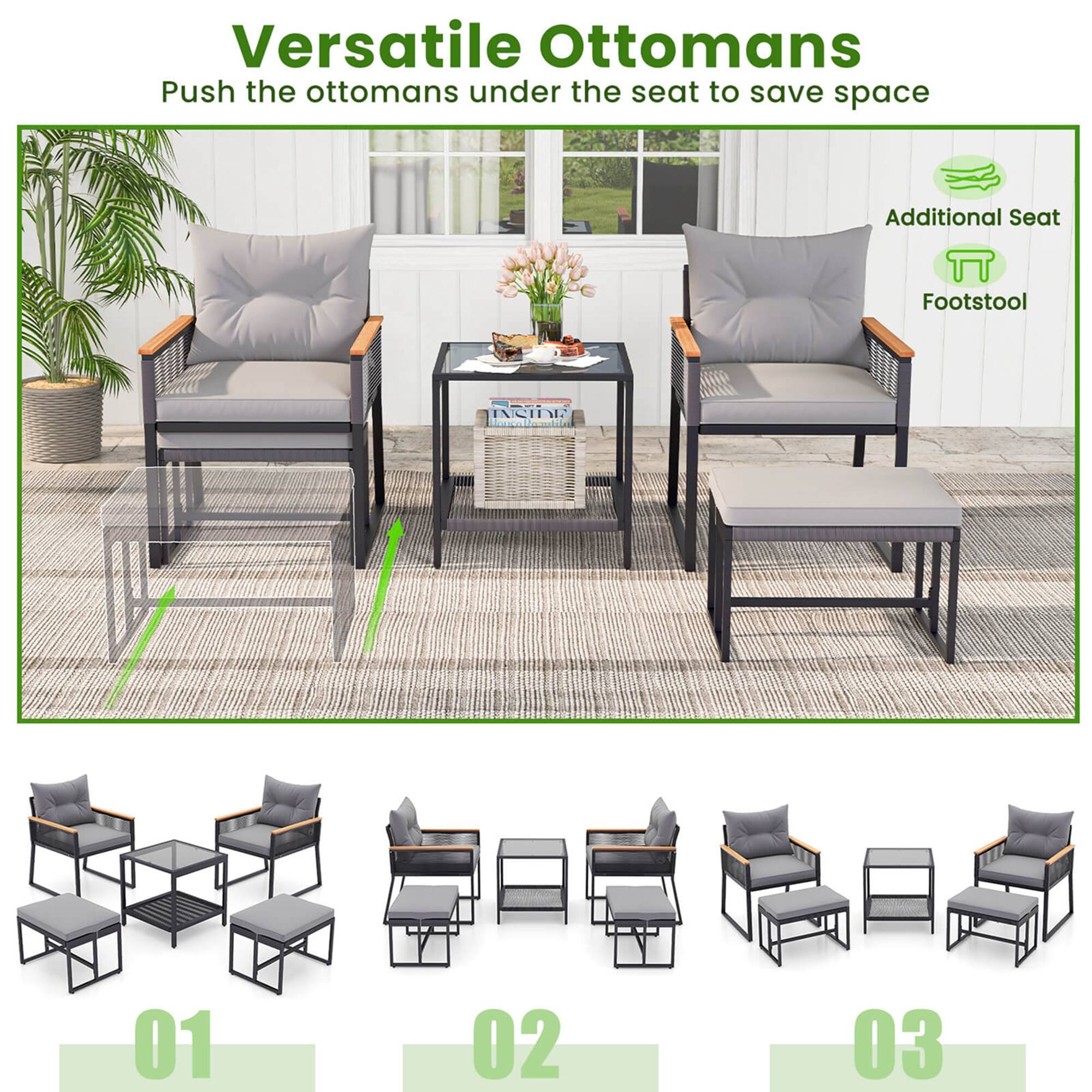 Versatile Ottomans
Push the ottomans under the seat to save space
Additional Seat
Footstool
INSIDE wetio
01 02 03
