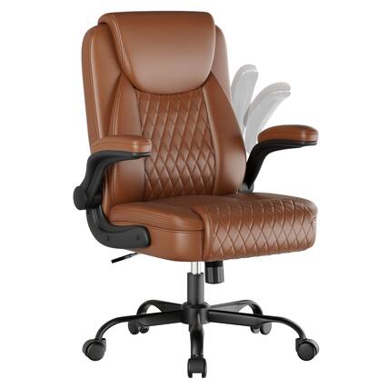 Front. CloudRest Pro - Ergonomic Office Chair Swivel Tilt Gaming Chair with Lumbar Support Computer Chair,Brown - Brown.
