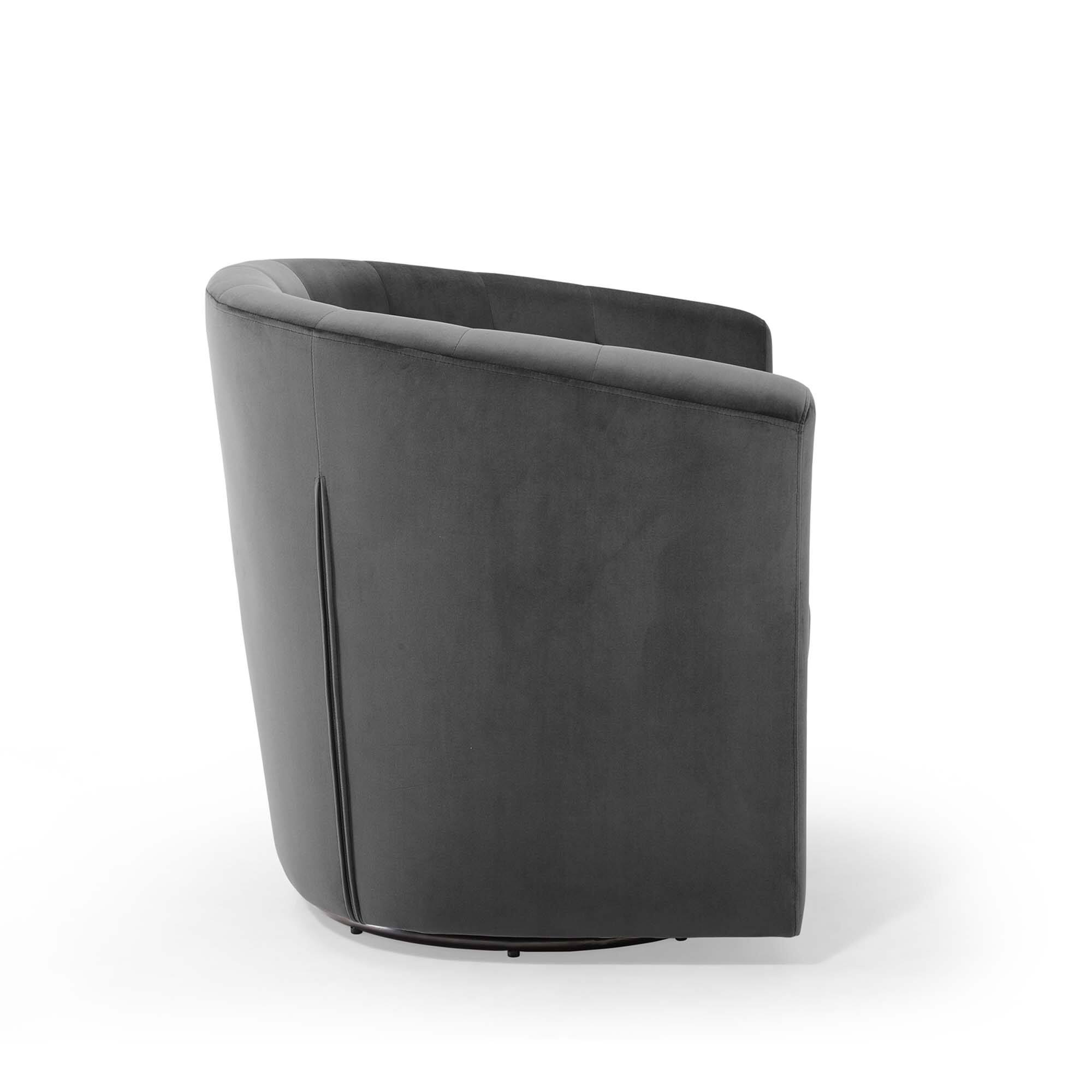 Alt View 1. Modway - Prospect Tufted Performance Velvet Swivel Armchair by Modway - Charcoal.